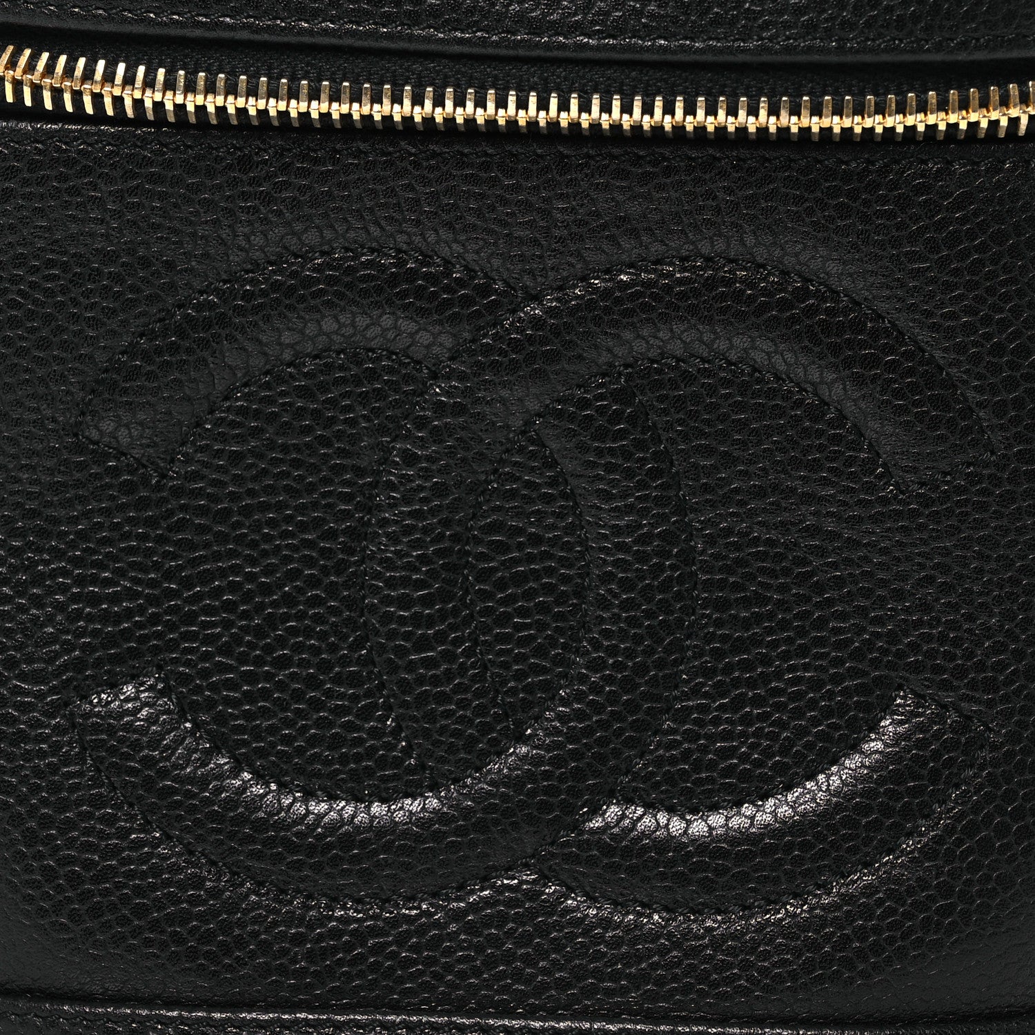 Chanel Caviar Vanity Cosmetic Case Black 8 of 10