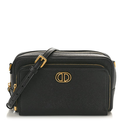 Christian Dior Grained Calfskin Caro Double Pouch Black 1 of 9