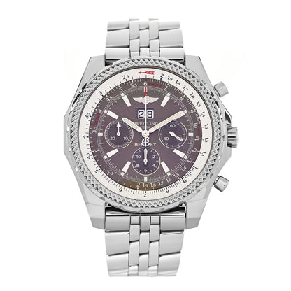 Breitling Stainless Steel 49mm Bentley 6.75 Chronograph Automatic Watch Brown A44362 1 of 4