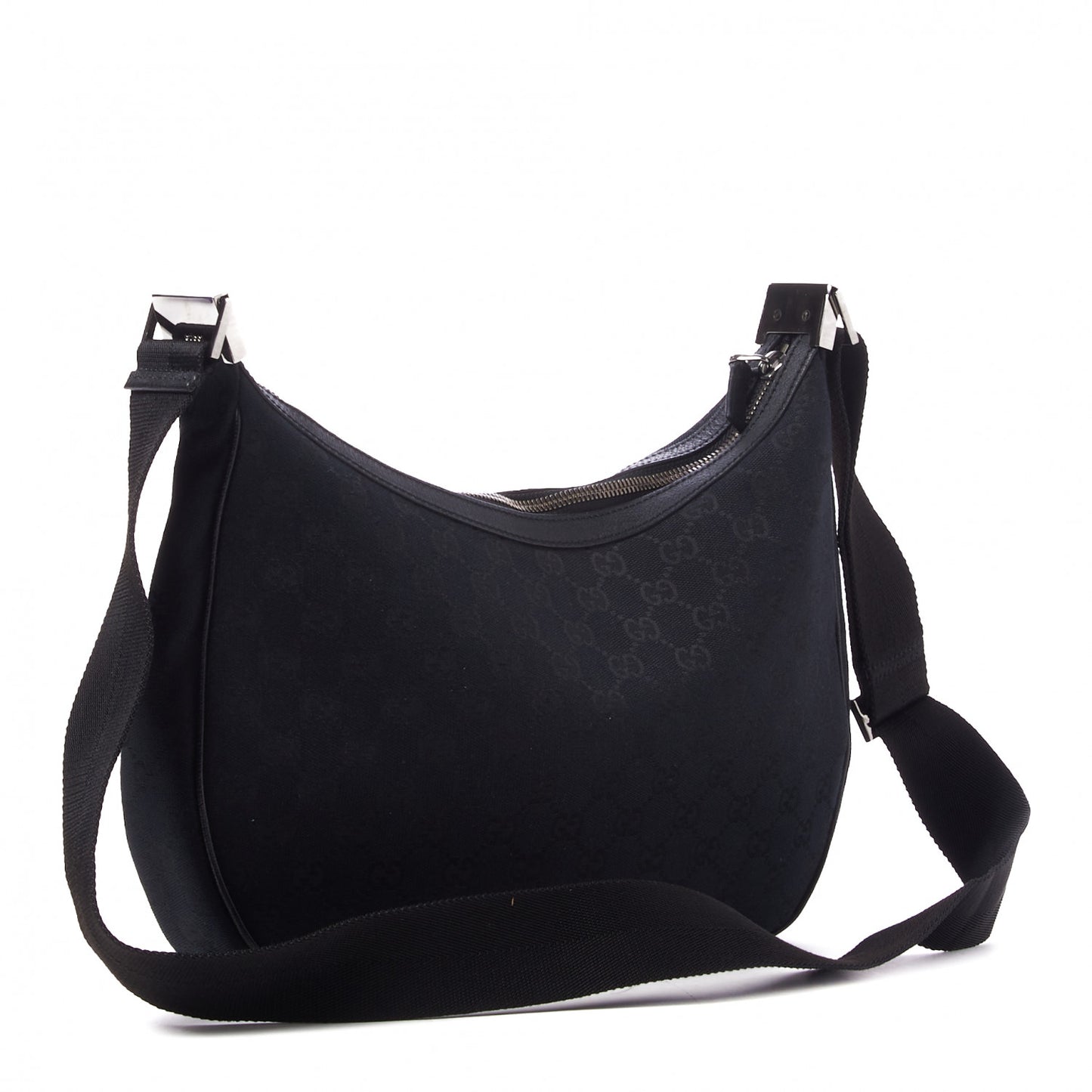 Monogram Medium Half Moon Hobo Black