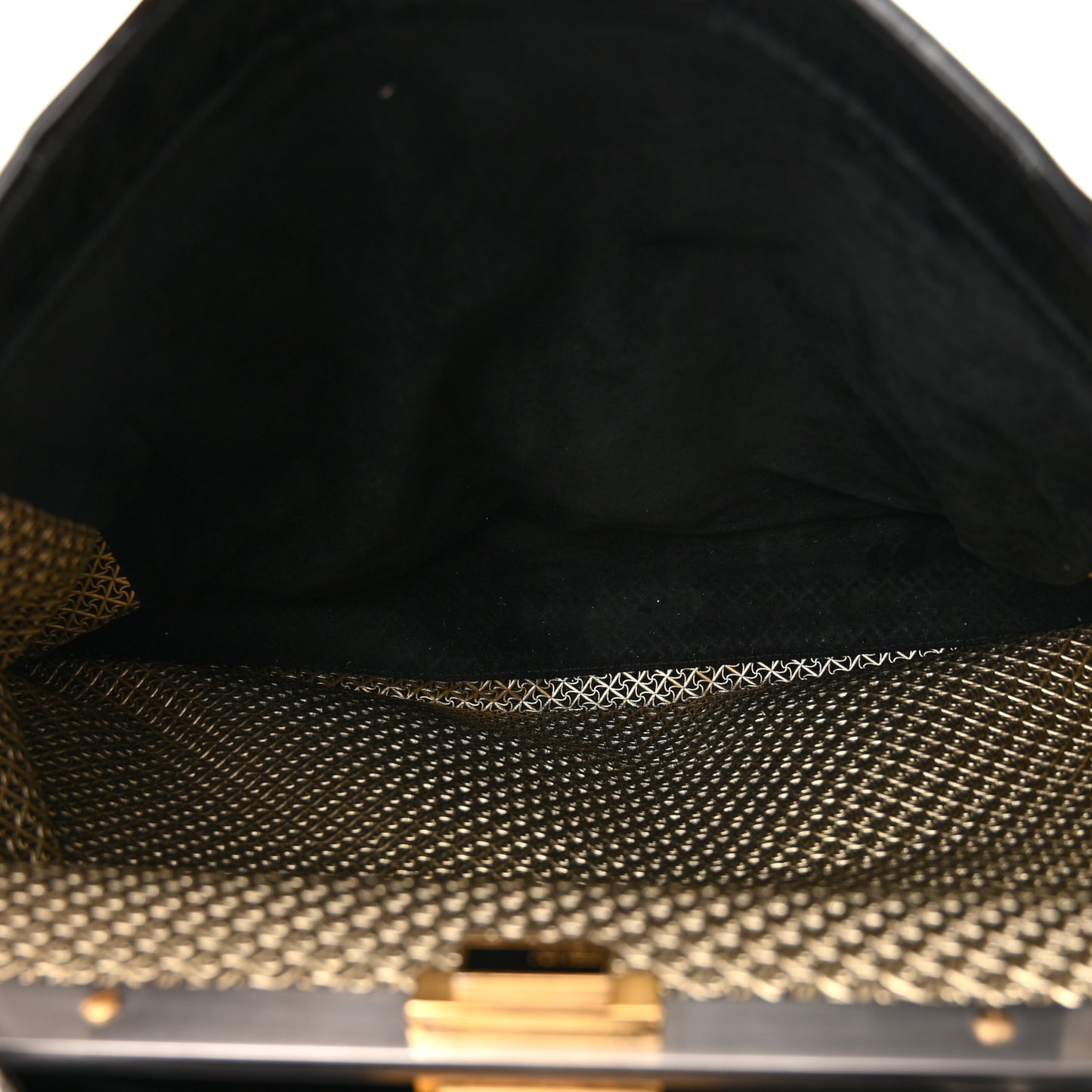 Patent Large Peekaboo Iconic Satchel Black