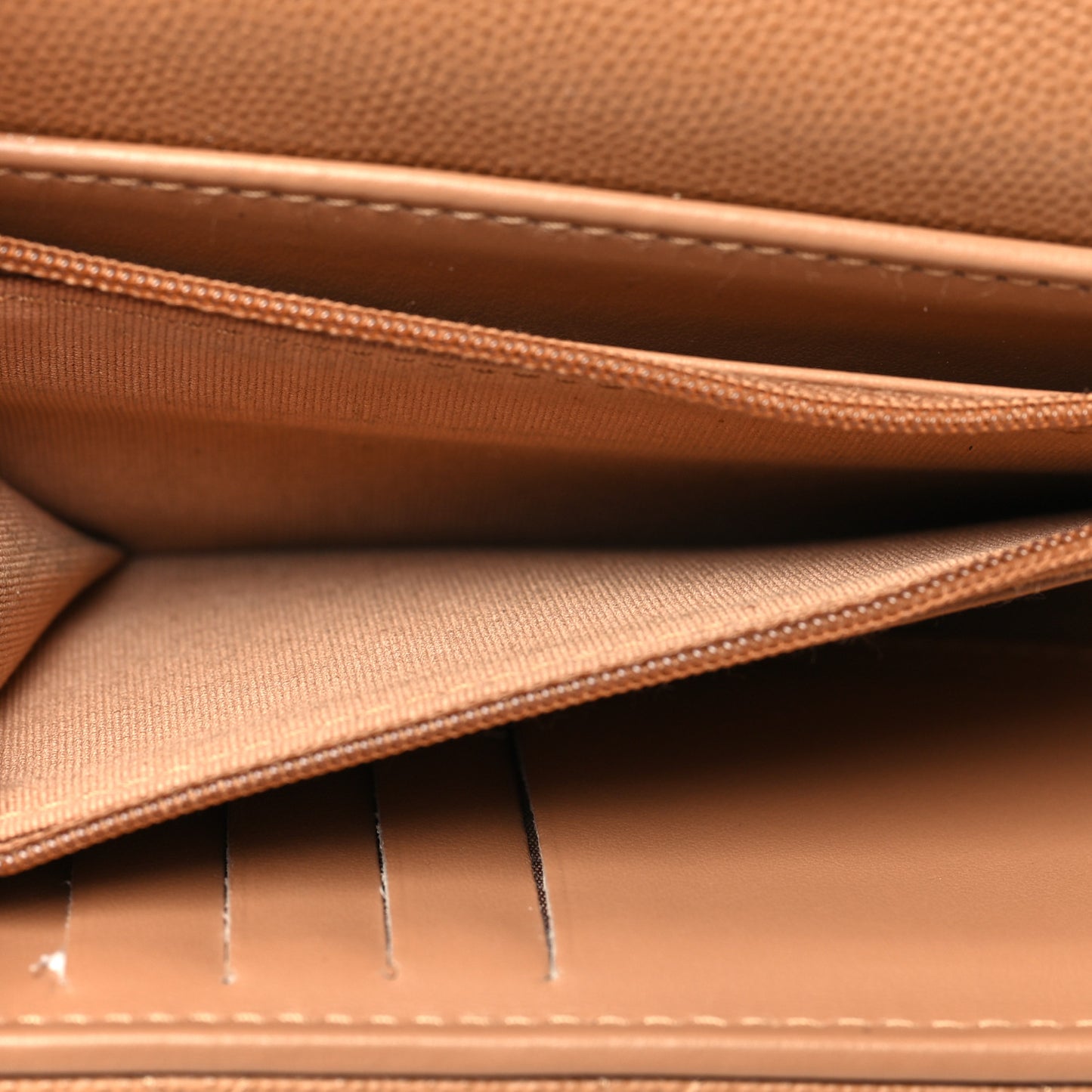Caviar Quilted Medium Flap Wallet Beige