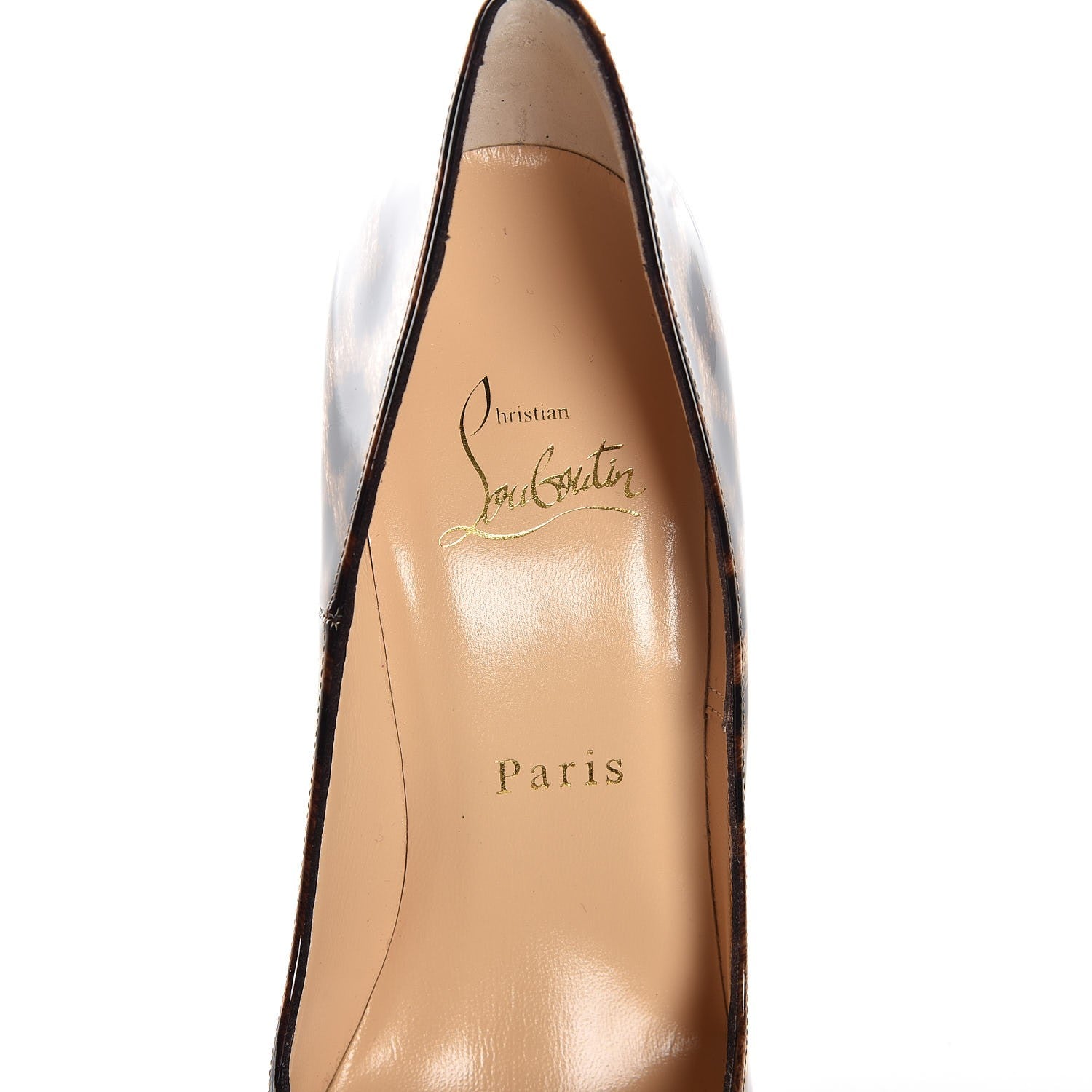 Christian Louboutin Patent Leopardino So Kate 120 Pumps 37.5 Brown 7 of 8
