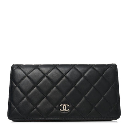 Chanel Lambskin Quilted Yen Wallet Black 1 of 8