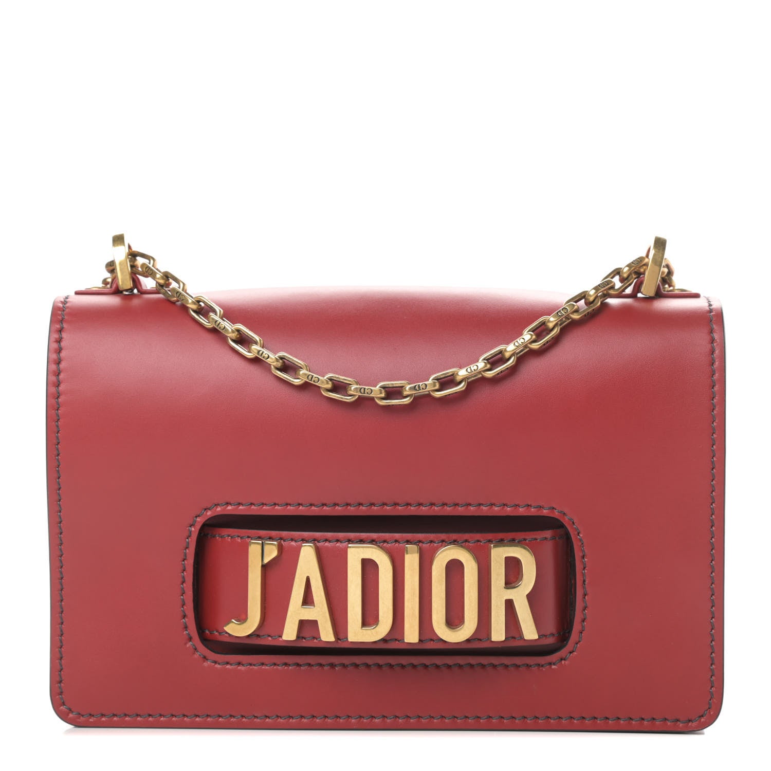 Christian Dior Calfskin J'Adior Chain Flap Bag Red 1 of 16