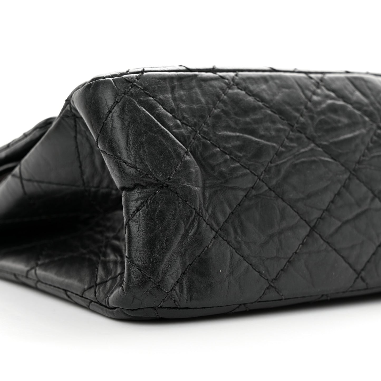 Aged Calfskin Quilted 2.55 Reissue 226 Flap Black