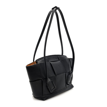 Bottega Veneta Grained Calfskin Maxi Intrecciato Small Arco Black 3 of 12