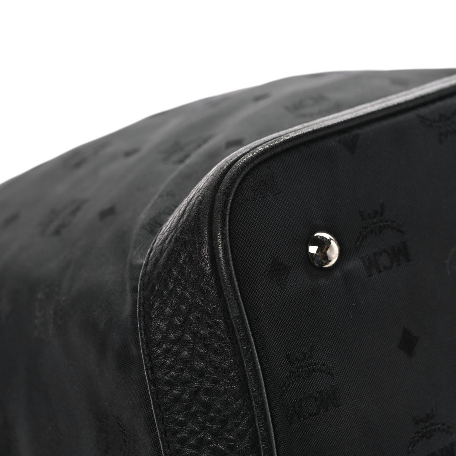 MCM Nylon Monogram Bucket Black 9 of 10