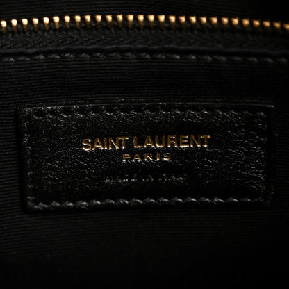 Saint Laurent Lambskin Quilted Medium Loulou Puffer Monogram Chain Satchel Dark Beige 6 of 14