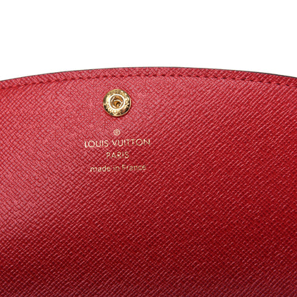 Louis Vuitton Damier Ebene Emilie Wallet Red 6 of 8