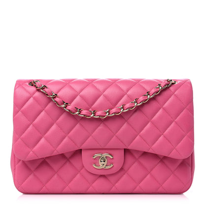 Chanel Caviar Quilted Jumbo Double Flap Pink 1 of 10