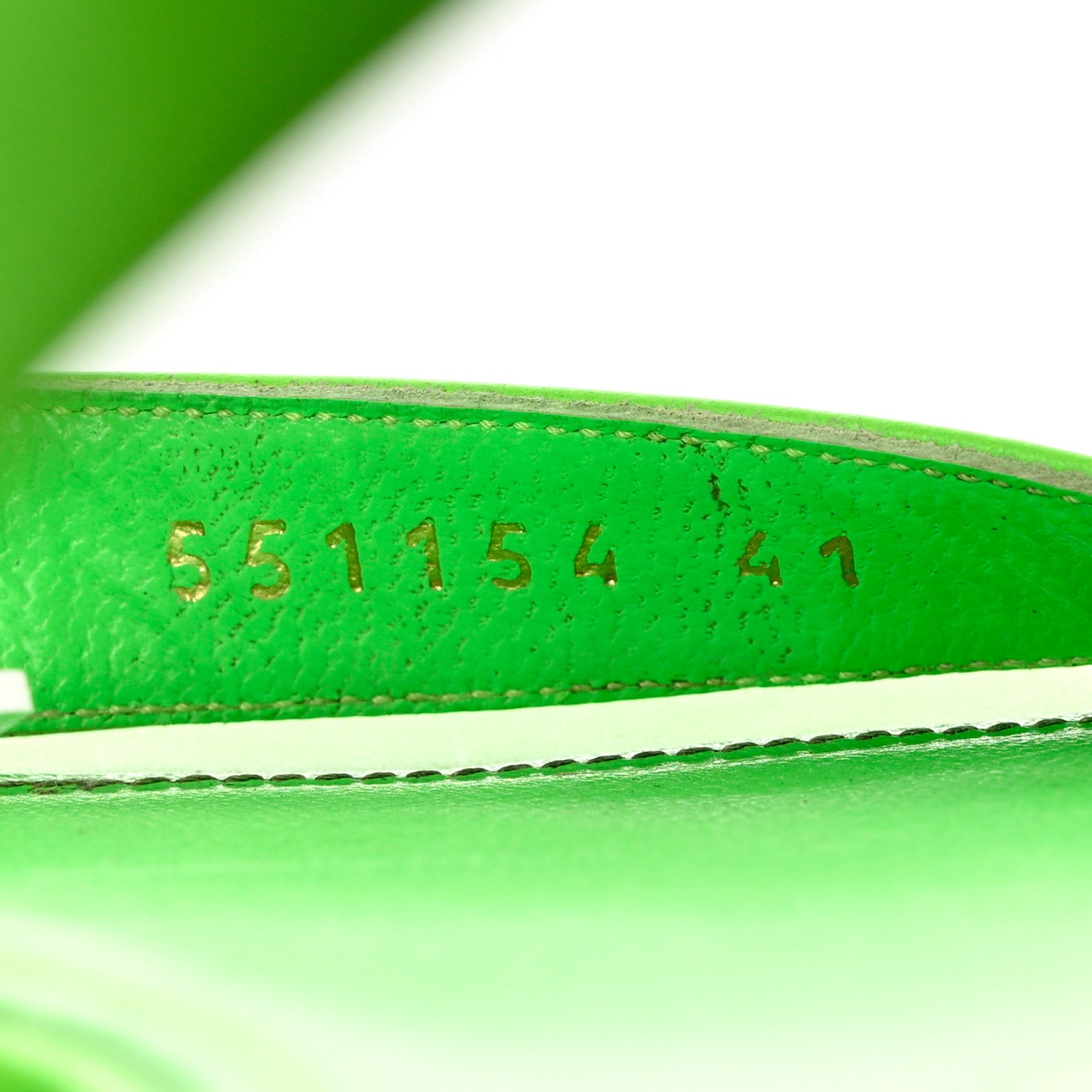 Balenciaga Calfskin Allover Logo Flat Sandals 41 Fluo Green Black 6 of 12