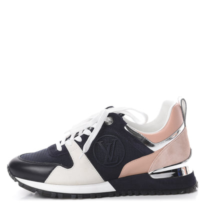 Louis Vuitton Suede Calfskin Run Away Sneakers 35.5 Blue Pink White 1 of 6
