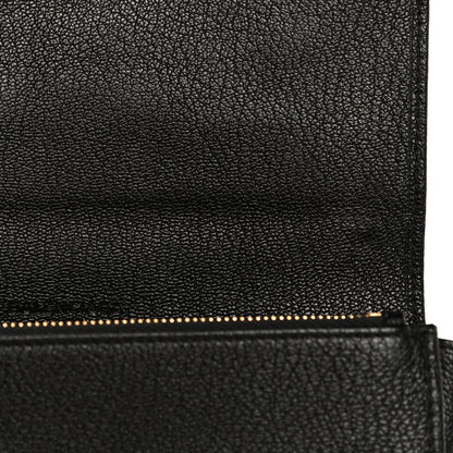 Balenciaga Chevre Gold Metallic Edge Hardware Money Wallet Black 9 of 10