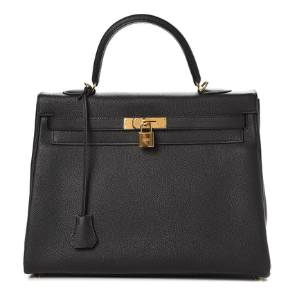 Hermes Togo Kelly Retourne 35 Black 1 of 36