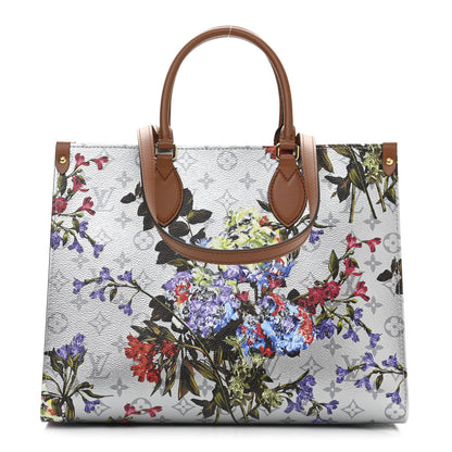 Louis Vuitton Metallic Monogram LV Garden OnTheGo MM Silver 1 of 9