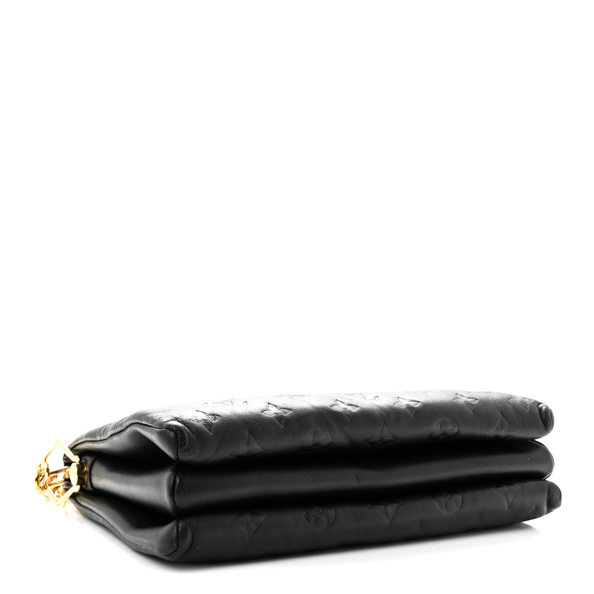 Lambskin Embossed Monogram Coussin PM Black