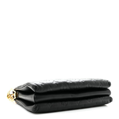Louis Vuitton Lambskin Embossed Monogram Coussin PM Black 4 of 16