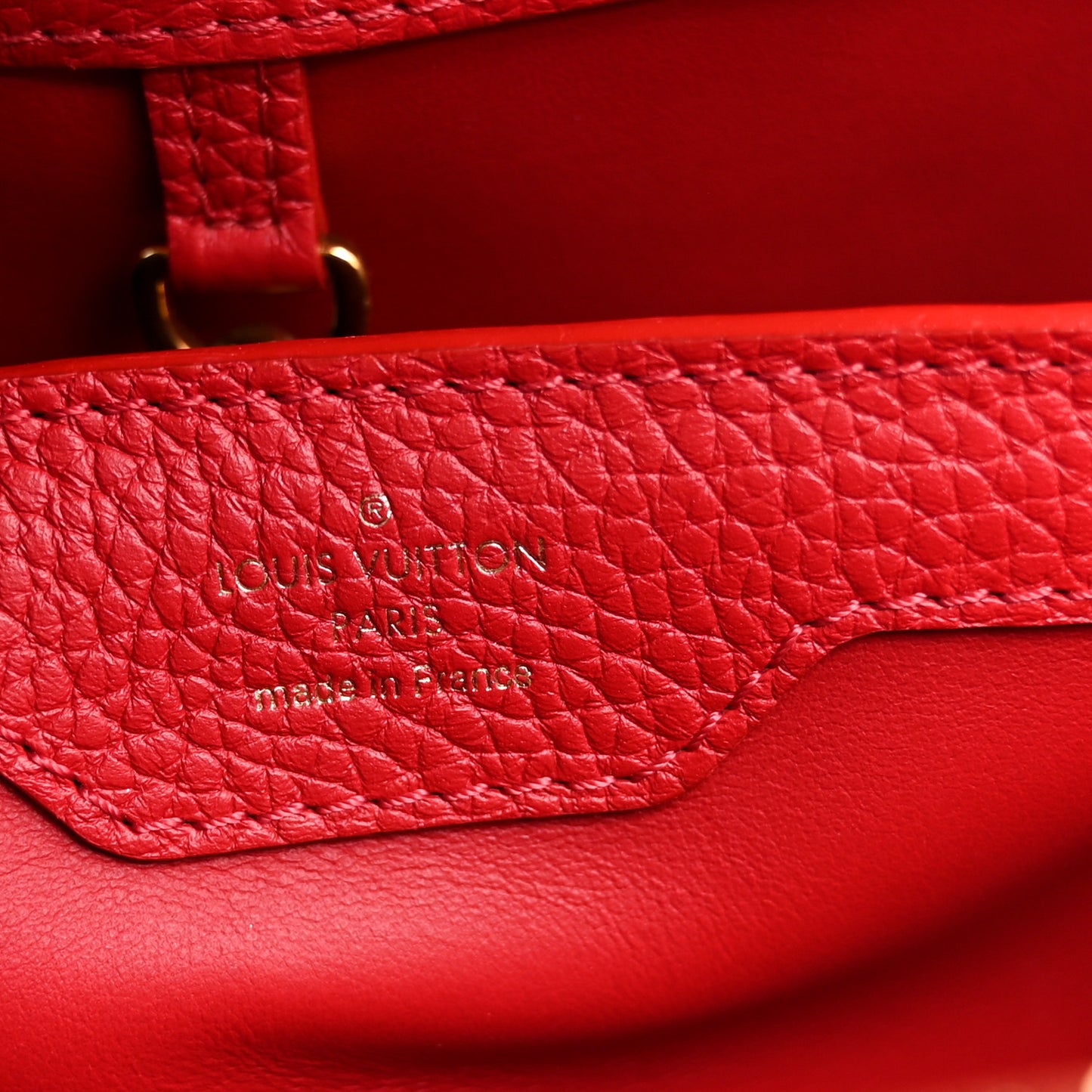 Taurillon Capucines PM Rubis