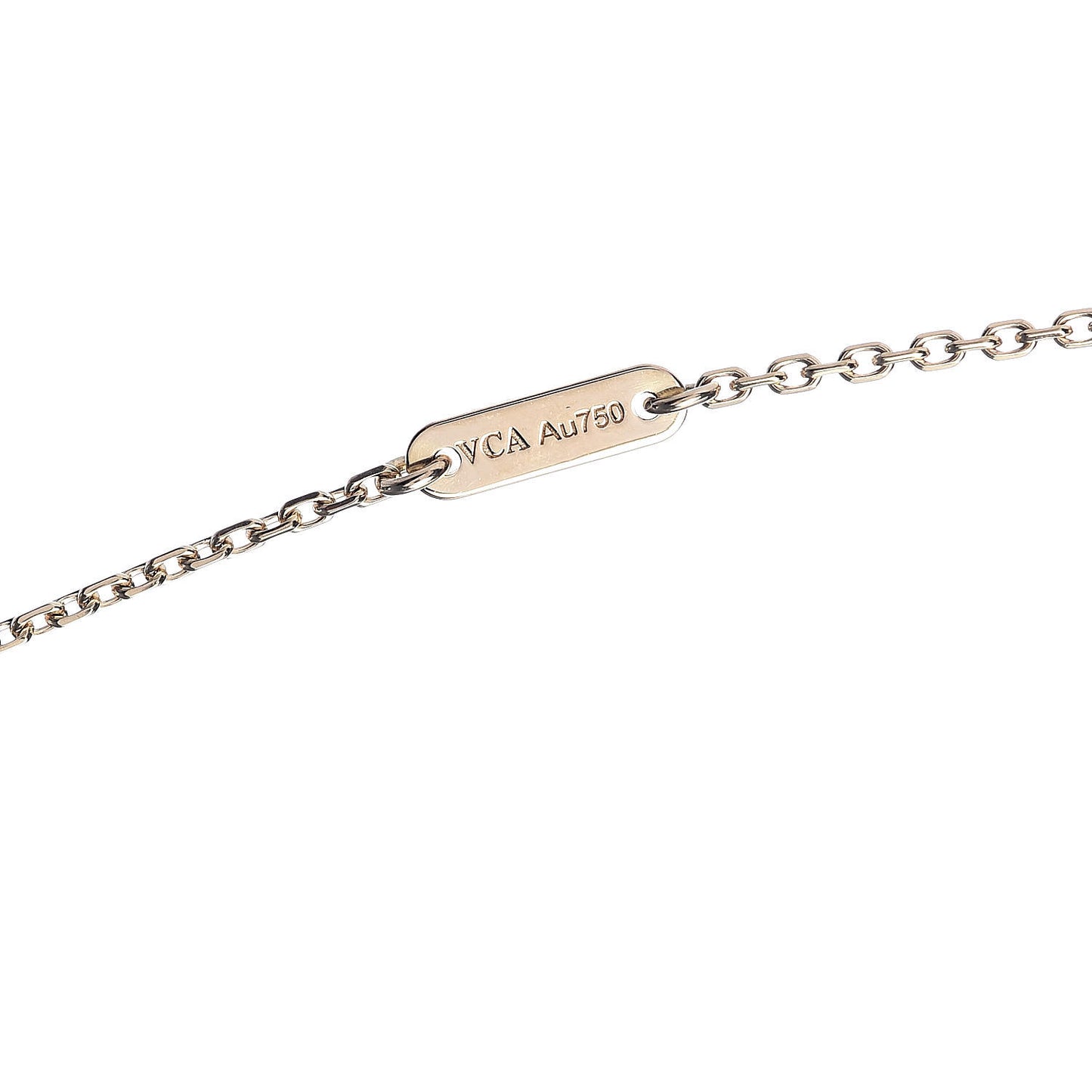 18K Yellow Gold Mother of Pearl Sweet Alhambra Pendant Necklace