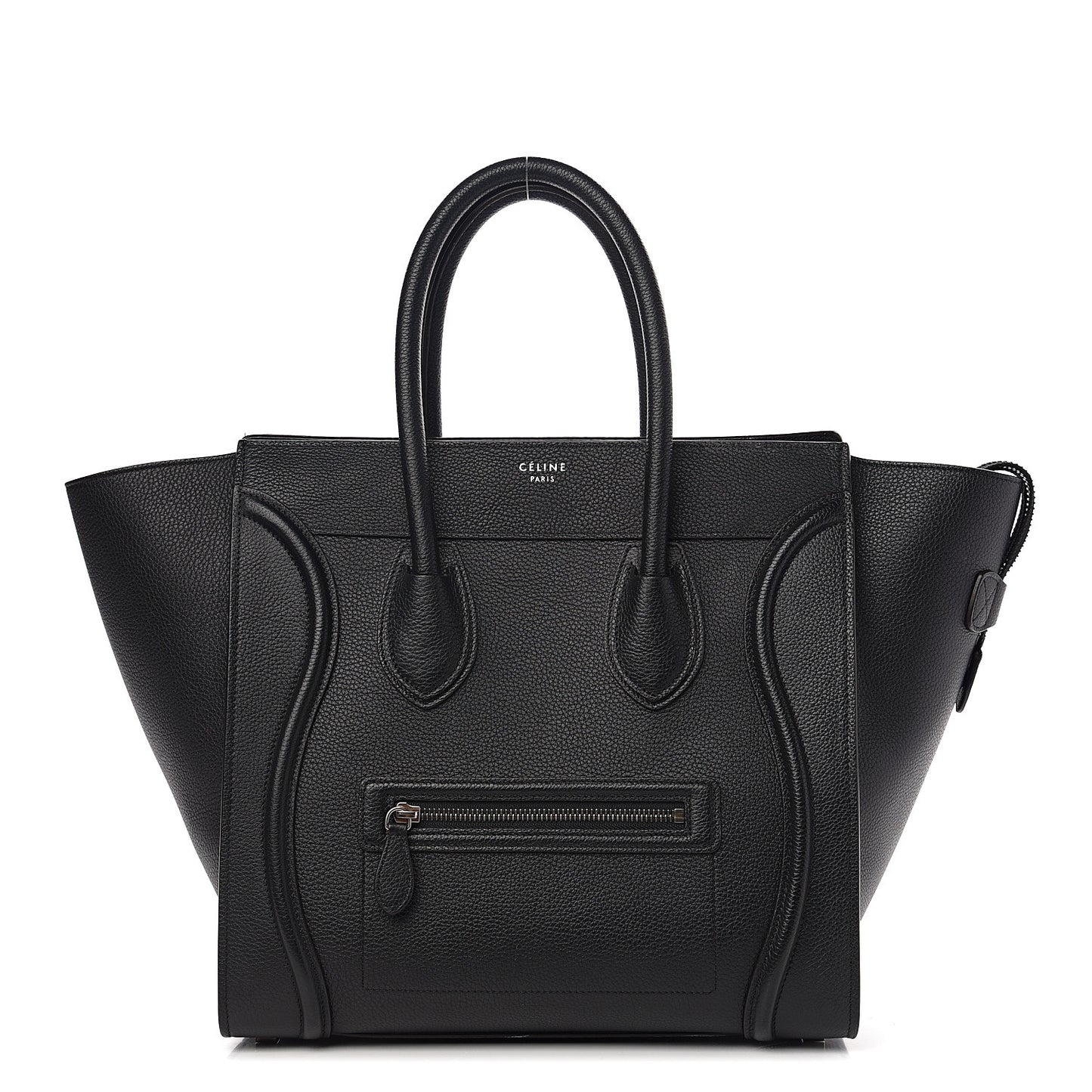Drummed Calfskin Mini Luggage Black