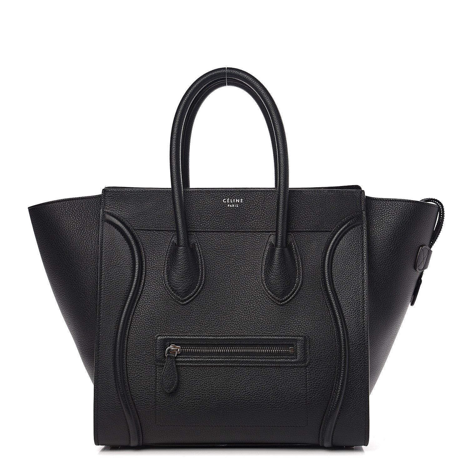 Celine Drummed Calfskin Mini Luggage Black 1 of 10