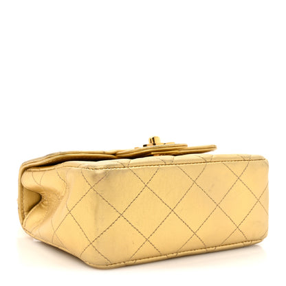 Chanel Metallic Lambskin Quilted Parent Child Kelly Flap Gold 9 of 29