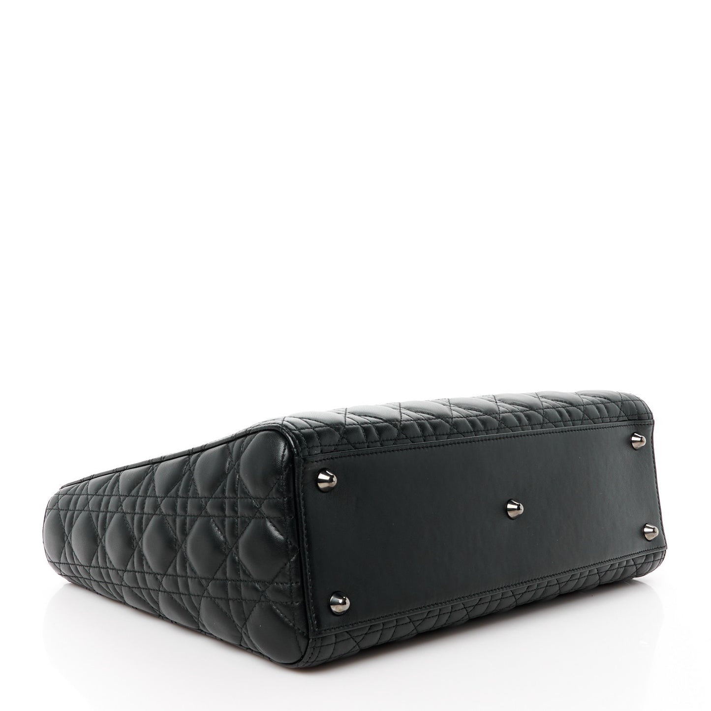 Lambskin Cannage Large Lady Dior Black