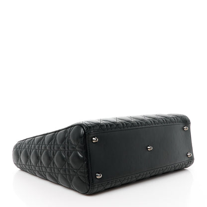 Christian Dior Lambskin Cannage Large Lady Dior Black 4 of 11