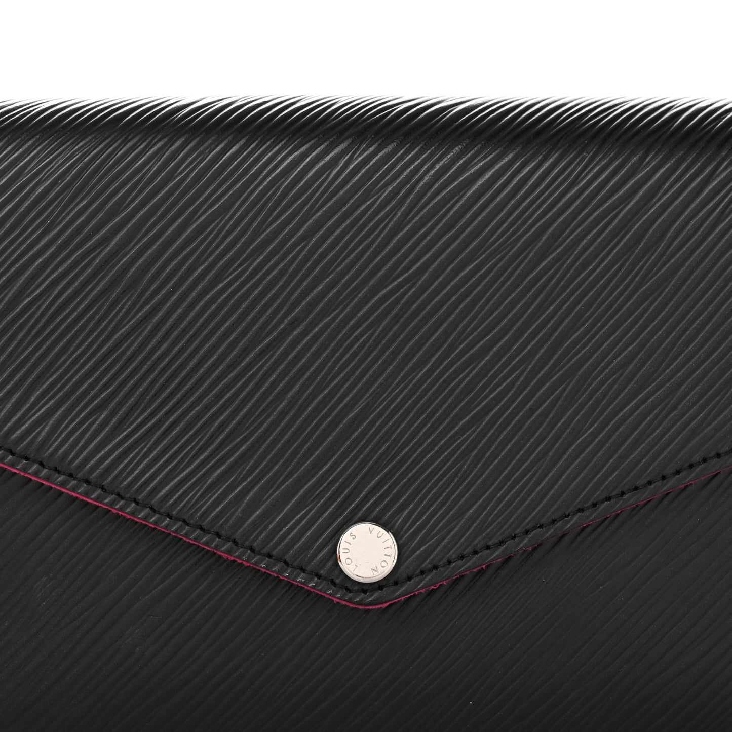Epi Pochette Felicie Black Hot Pink