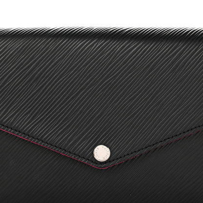 Louis Vuitton Epi Pochette Felicie Black Hot Pink 9 of 14