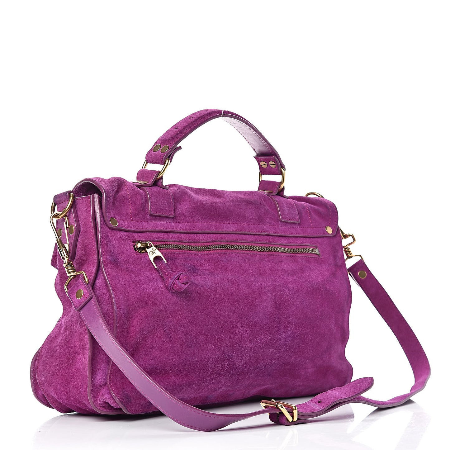 Suede Medium PS1 Satchel Grape