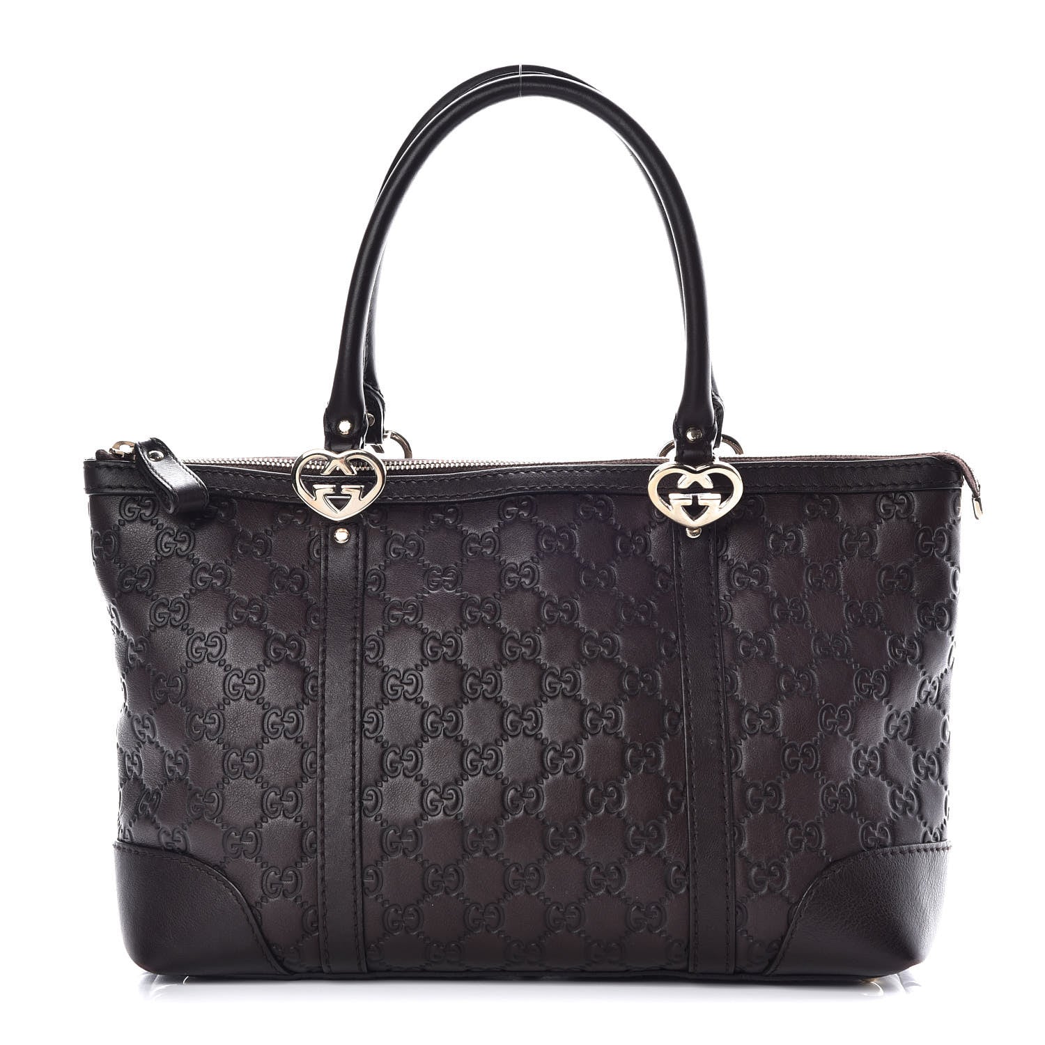 Gucci Guccissima Small Lovely Heart Tote Chocolate 1 of 11