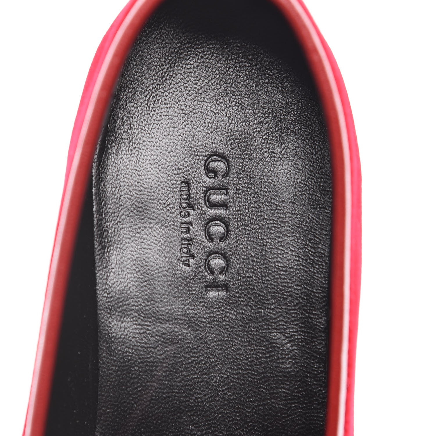 Gucci Velvet Horsebit Womens Jordaan Loafers 35 Hibiscus Red 7 of 9