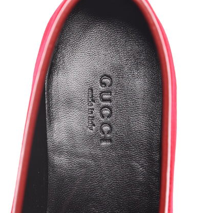 Gucci Velvet Horsebit Womens Jordaan Loafers 35 Hibiscus Red 7 of 9