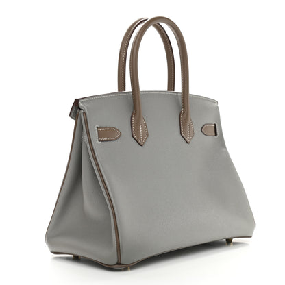 Hermes Epsom Horseshoe Birkin 30 Gris Mouette Etoupe 3 of 12
