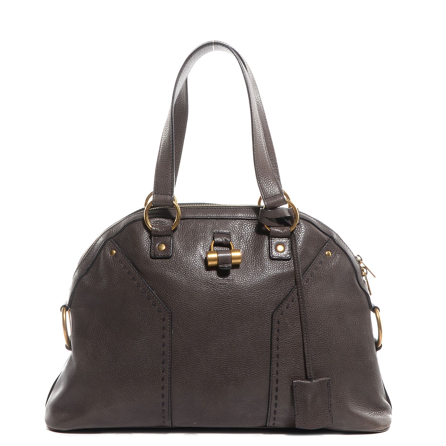 Pebbled Patent Grain de Riz Large Muse Road Grey
