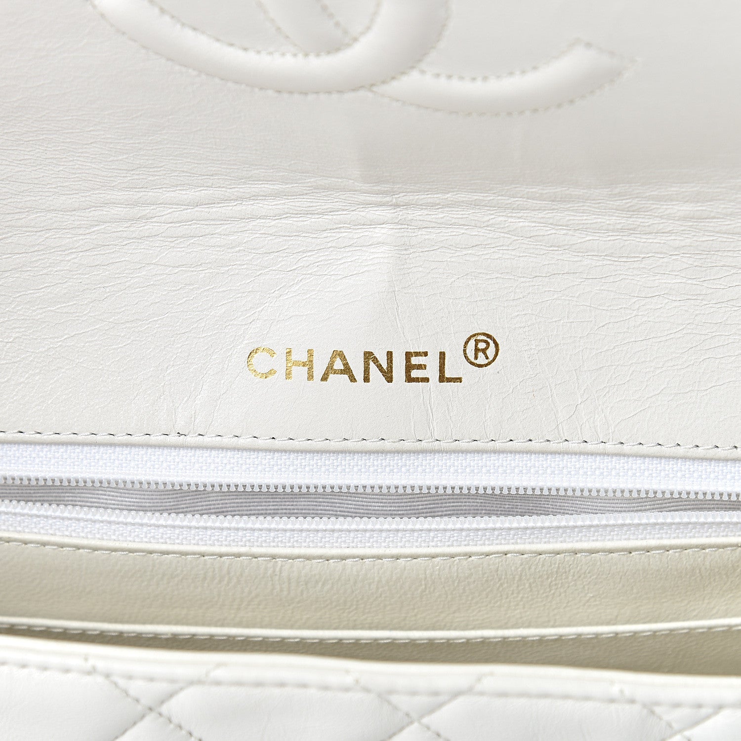 Chanel Lambskin Quilted Medium Single Flap White 6 of 18