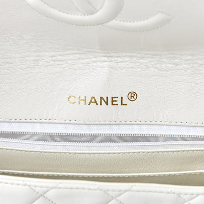 Chanel Lambskin Quilted Medium Single Flap White 6 of 18
