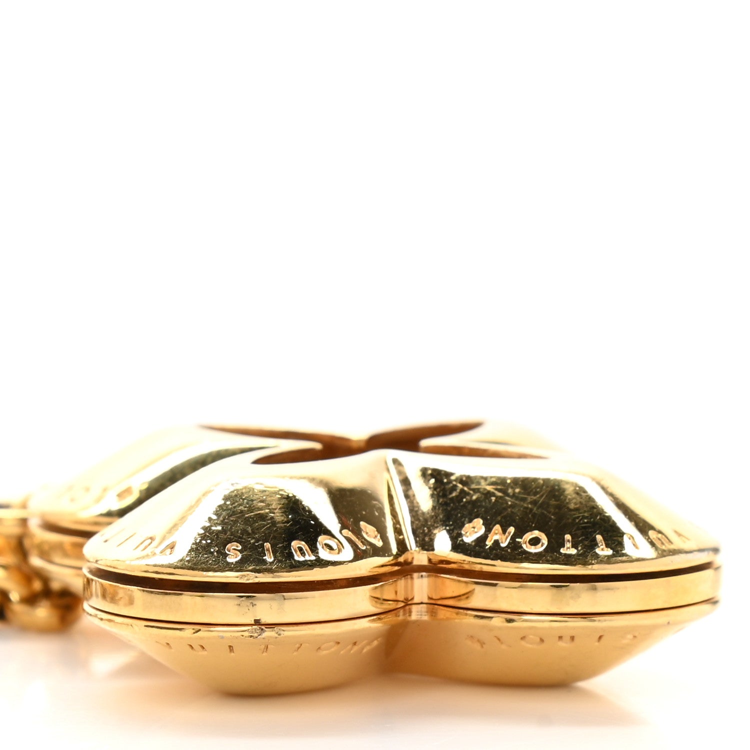 Louis Vuitton Metal Eclipse Bag Charm Key Holder Gold 6 of 6