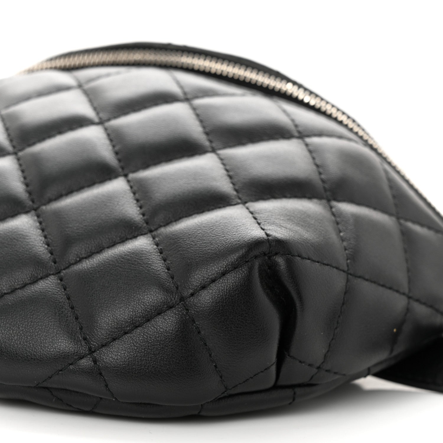 Chanel Lambskin Quilted Waist Belt Bag Black 10 of 10