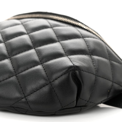 Chanel Lambskin Quilted Waist Belt Bag Black 10 of 10