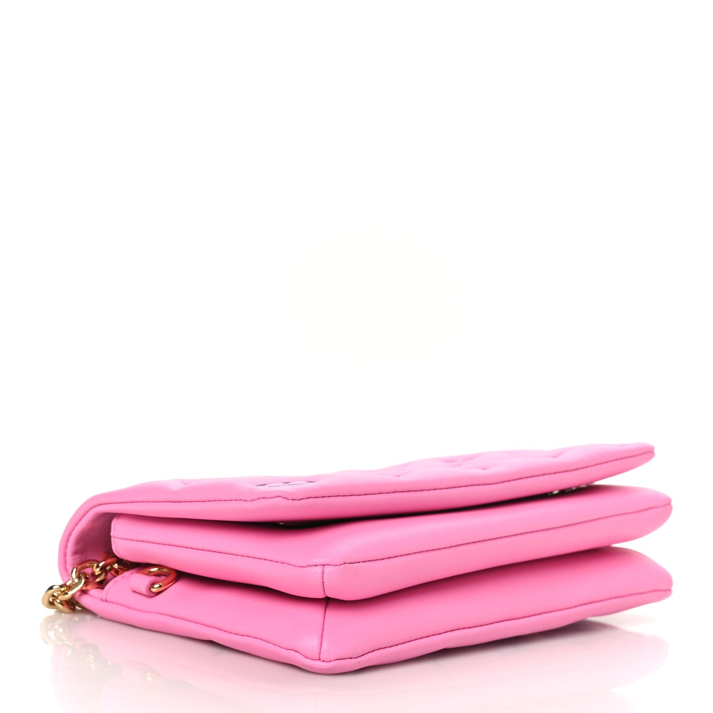 Lambskin Embossed Monogram Vuittamins Pochette Coussin Rose Violet
