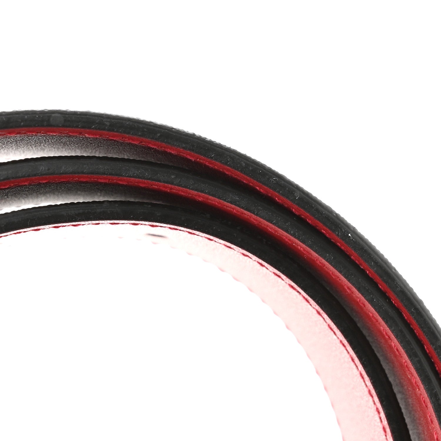 Gucci GG Supreme Enamel Double G 30mm Belt 85 34 Black New Cherry Red 6 of 7