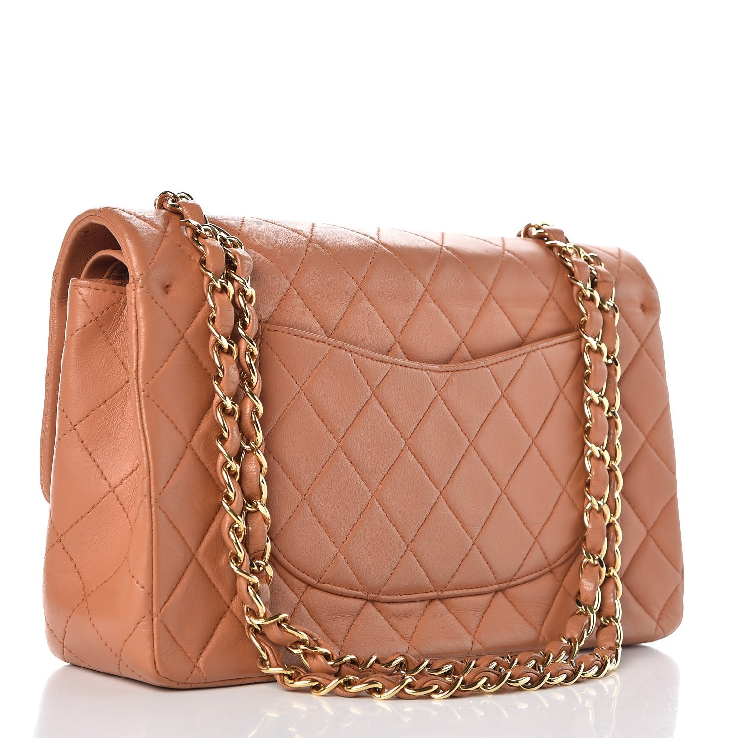 Chanel Lambskin Quilted Medium Double Flap Camel 4 of 13