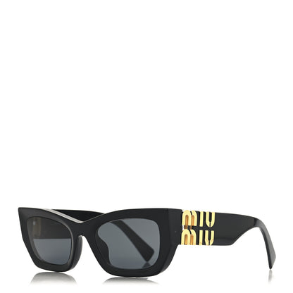Miu Miu Acetate Rectangle Sunglasses SMU 09W Black 1 of 7