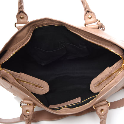Balenciaga Chevre Gold Metallic Edge Hardware City Rose Des Sables 8 of 11