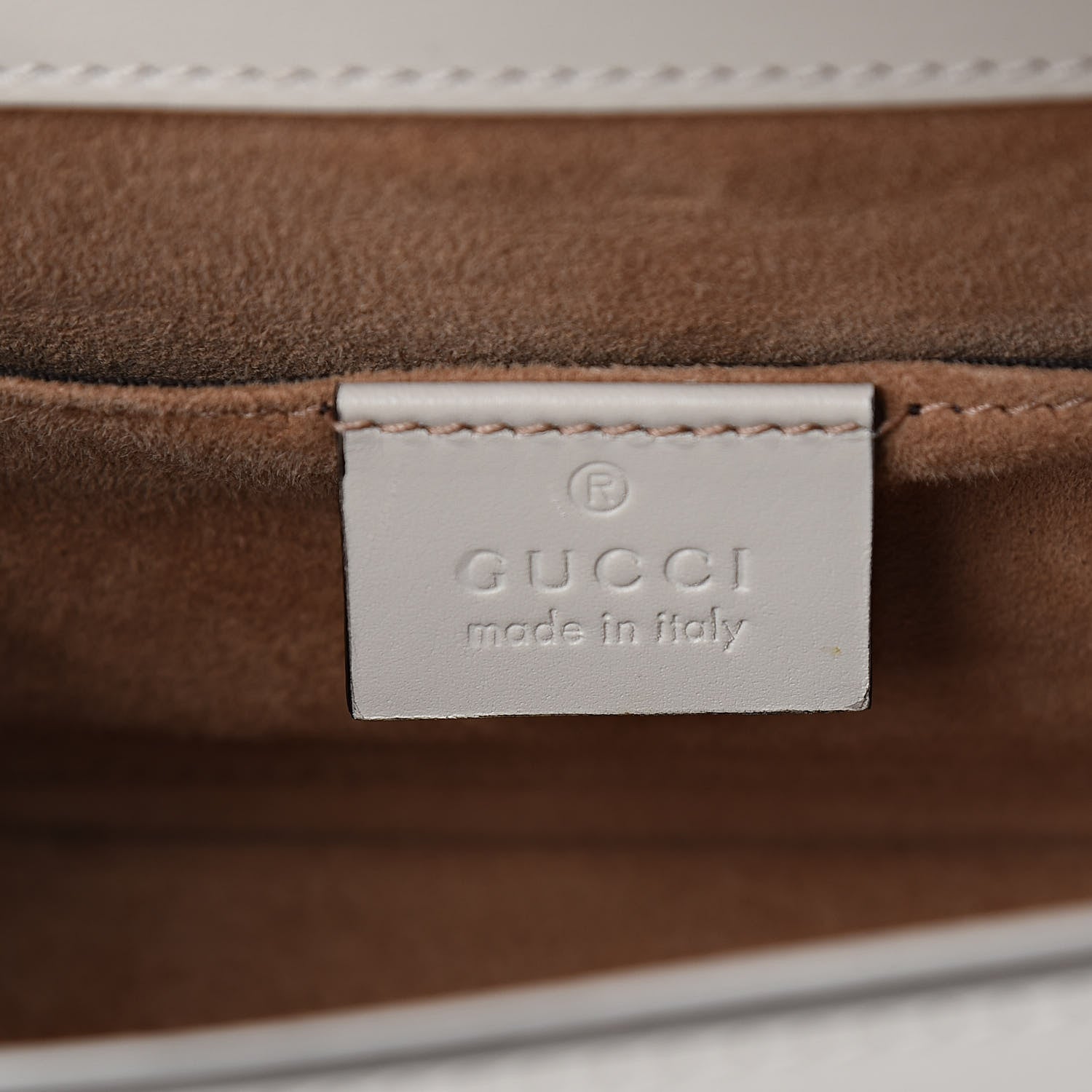 Gucci Calfskin Mini Sylvie Top Handle Bag White 6 of 11