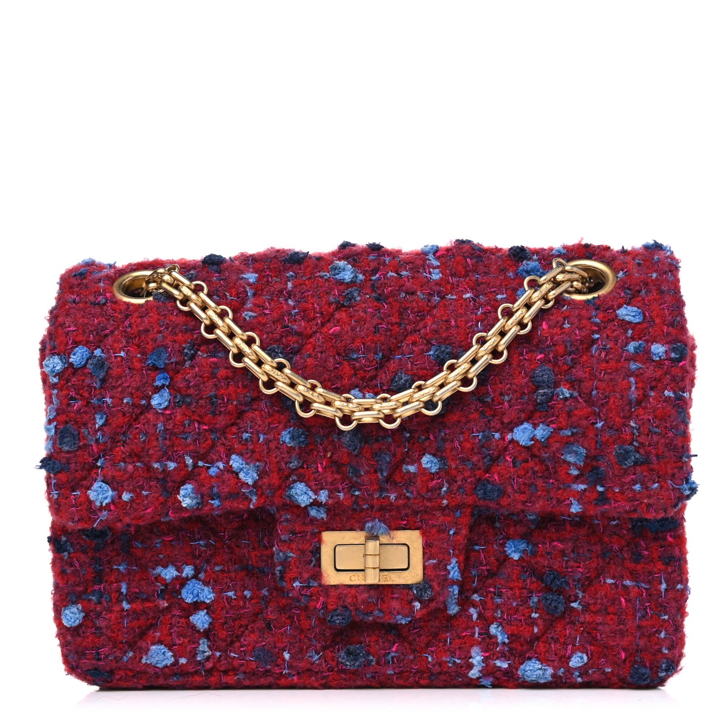 Tweed Quilted 2.55 Reissue Mini Flap Red Multicolor