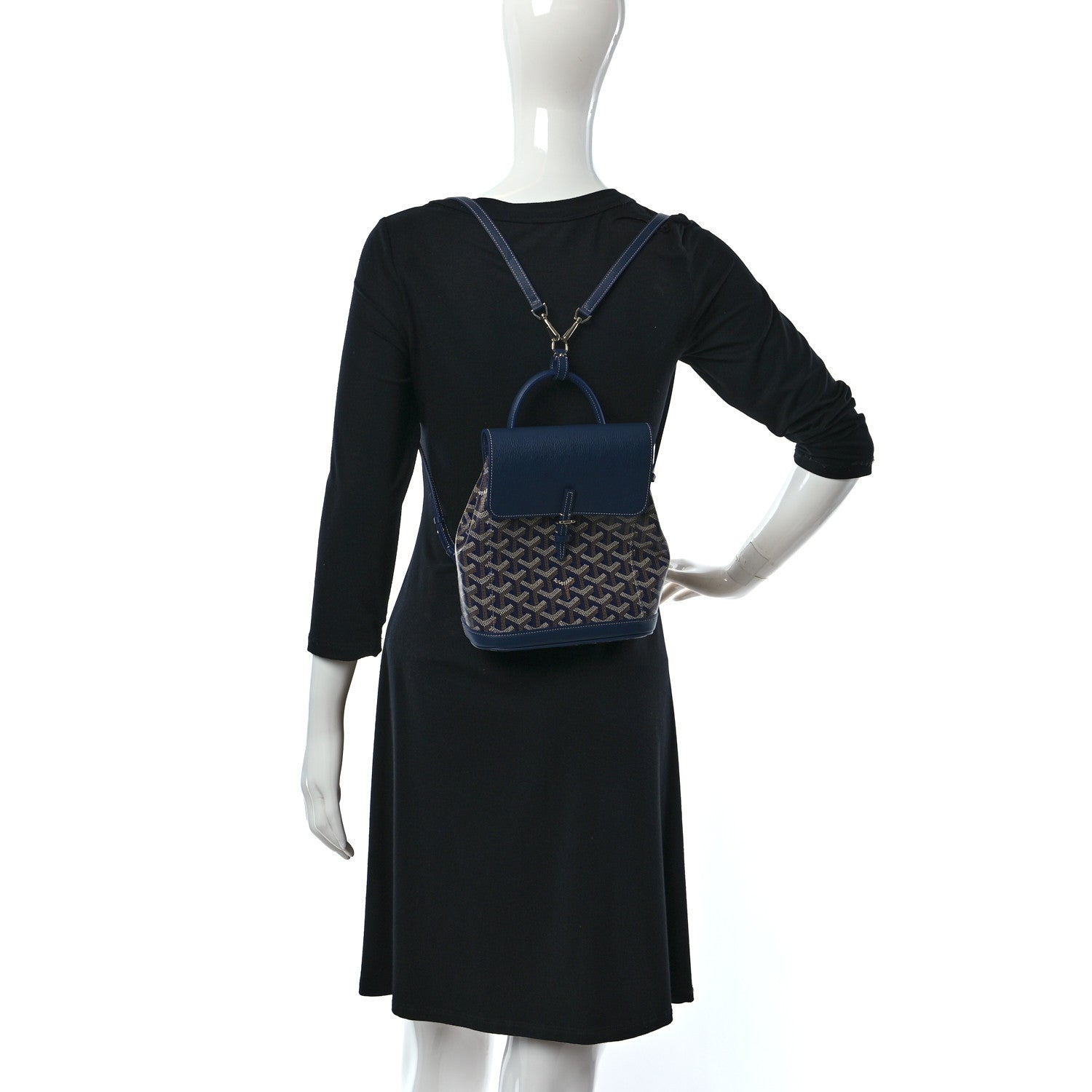 Goyard Goyardine Calfskin Mini Alpin Backpack Navy 2 of 8